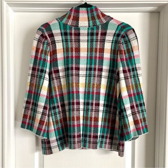 Anthropologie Rosetta Cropped Plaid Jacket Size S - Picture 7 of 13